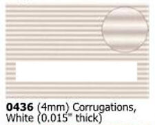 Slaters 0436 0.5mm x 300mm x 174mm - 4mm Scale Corrugated Plastikard - Plus Post