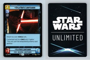 Kylo Ren's Lightsaber #40/264 Star Wars Unlimited Legends Of The Force Rare TCG - Picture 1 of 1
