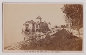 Suisse CDV Garcin à Genève - Château de Chillon Lac de Genève - Vintage c.1870 - Bild 1 von 2