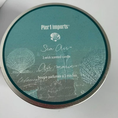 Pier 1 Sea Air 3-Wick Scented Candle Jar NEW Discontinued Coastal Scent - Image 1 of 4