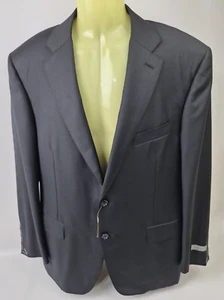 Canali Herren 13290/37 Einfarbig Schwarz Wolle Sport Mantel Jacke Größe 52 R EU / 42 R US - Bild 1 von 6