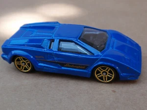 2013 Hot Wheels LAMBORGHINI COUNTACH from 5 Pack LOOSE Blue - Picture 1 of 1
