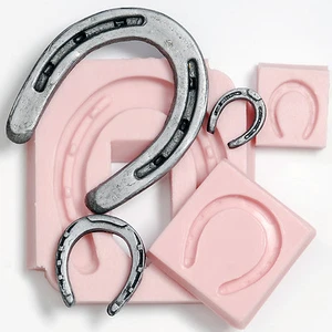 Silicone molds set of 3 horse shoe fondant chocolate resin clay wax molds (262) - Picture 1 of 5