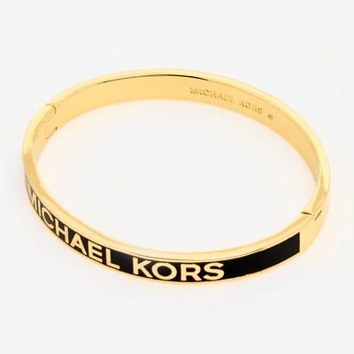 Brazalete Michael Kors Latón Logo Dorado/Negro MKJ8115710 Foto 1 de 4