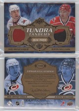 2008 Upper Deck Artifacts Copper /35 Rod Brind'Amour Justin Williams Dual Patch