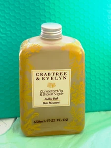 CRABTREE & EVELYN Carmelized Fig Brown Sugar BUBBLE BATH 22 Fl OZ NEW - Picture 1 of 1