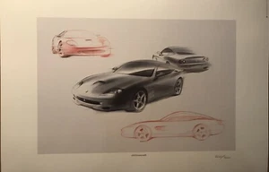 Ferrari 550 Maranello #2030/3000 Factory Car Poster Extremely Rare! Own It!! - Bild 1 von 5