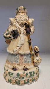 11” Victorian Santa Porcelain Santa Musical Figure plays "White Christmas" 16092 - Picture 1 of 4