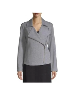 Eileen Fisher Moto Jacket  Organic Cotton Herringbone Knit Women’s Size Medium - Picture 1 of 7