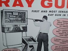 Chicago pièce de monnaie ray pistolet arcade FLYER original neuf 1960 jeu en papier illustration promo