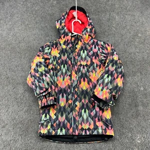 686 Jacket Girls XS Multicolor Parka Fleece Lined Geometric Full Zip Hooded - Picture 1 of 17