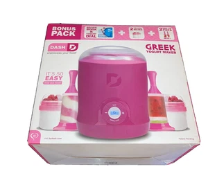 Dash Greek Yogurt Maker Bonus Pack Pink DGY001 - Picture 1 of 5