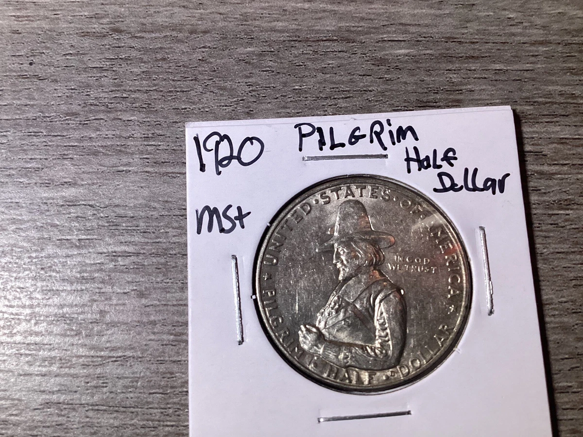1355.　未使用　銀貨　1920年　アメリカ　ピルグリム　記念　 1355. 未使用 銀貨 1920年 アメリカ ピルグリム 記念 1355. 未使用