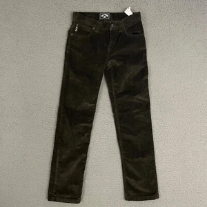 Billabong Pants Boys Size 26 Slim Brown Corduroy Straight Skater Beach Casual - Picture 1 of 10
