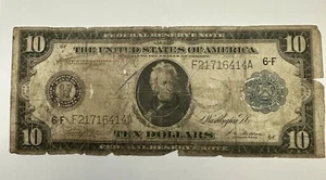 1914 $10 Federal Reserve Note, Atlanta F21716414 - Picture 1 of 4