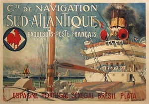 SEBILLE - SOUTH ATLANTIC NAVIGATION COMPANY FRENCH POST LINERS - 1920 - Bild 1 von 1