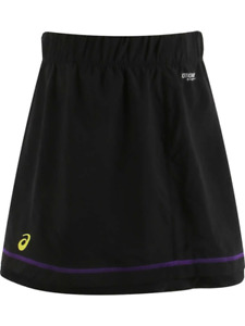 ASICS Women's Tennis Skort Sports Advantage Logo Shorts - Black - New