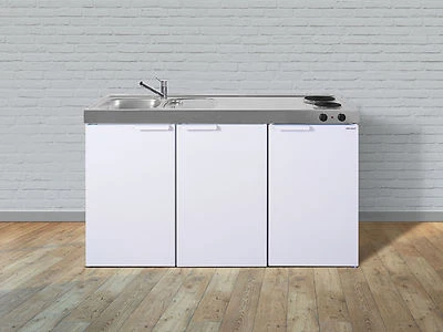 Miniküche Singleküche Kleinküche MK150 mit  Kühlschrank 1,5 m breit - Bild 1 von 4