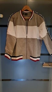 Sweatshirt Jacke Damen Gr.44/46 grau weiß Taschen sportlich neu 278 - Bild 1 von 3
