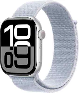 Apple Watch Gen 10 Series 10 46mm Silver Aluminum - Blue Cloud Sport Loop - Photo 1 sur 2