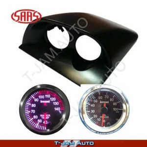 Gauge Pod for Commodore VY VZ Black + Water Temp + Oil Pres Black AT Gauges - Picture 1 of 7