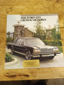 1986 Ford LTD Crown Victoria Vintage Sales Brochure Catalog - Picture 1 of 12