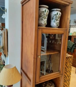 Vitrina alacena de estilo rustico en madera maciza AB324 - Imagen 1 de 4
