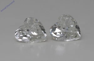 A Pair Of Heart Cut Natural Mined Loose Diamonds (0.91 Ct,i Color,si2 Clarity) - Picture 1 of 4