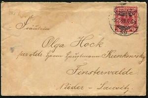 Germany Berlin to Finsterwalde Cover 10pf Postage Reichspost 1898 Europe - Picture 1 of 2