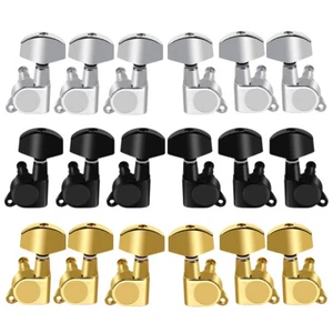 FLEOR 3x3 Sealed Guitar Tuning Pegs Machine Heads Keys 3L3R Tuners Big Buttons - Picture 1 of 15
