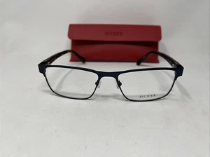 GUESS GU50003 091 55-17-145 BLUE TORTOISE FLEX HINGE EYEGLASSES W/CASE .PA06 - Picture 1 of 7