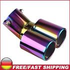 Car Bolt-On Dual Exhaust Tip Straight Cut Bent Tailpipe Tip 2.5 Inch Id Inlet