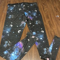 Forever 21 space galaxy Leggings Small 