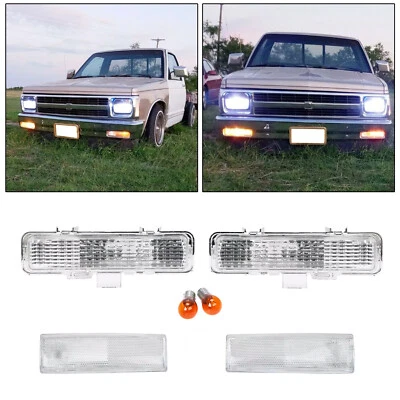 Lâmpadas de estacionamento de canto dianteiro + luzes de sinalização de para-choque para 83-94 Chevy Blazer e 82-93 S10 - Imagem 1 de 4