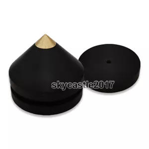 4PCS 25mm Ebony Speakers Shock Spike Shockproof Stand Isolation Feet Base Pad #4 - Picture 1 of 9