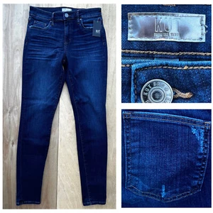 KUT FROM THE KUT MIA SKINNY HIGH RISE JEANS WOMEN’S sz 8 Dark Wash Stretch NWT - Picture 1 of 16
