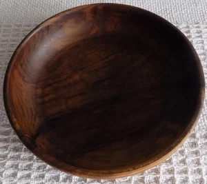 Vintage Wooden Bowl Hand Turned 8 inches - Picture 1 of 3