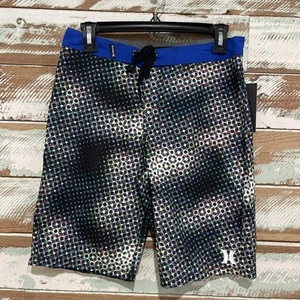 NWT HURLEY Boy's Board Shorts 16/28 Blue Multicolor Board Swim Shorts - Picture 1 of 6