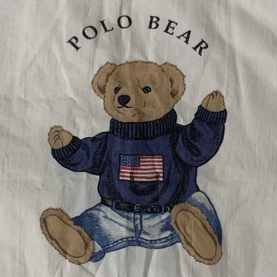 Свитер Ralph Lauren Polo Bear с флагом США белый хлопок стандартная наволочка 18x30 - Изображение 1 из 4