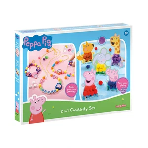 Peppa Pig 2-in-1 Creativity Set Jewellery Making & Pom Pom Craft Kit Ages 3+ - Picture 1 of 5