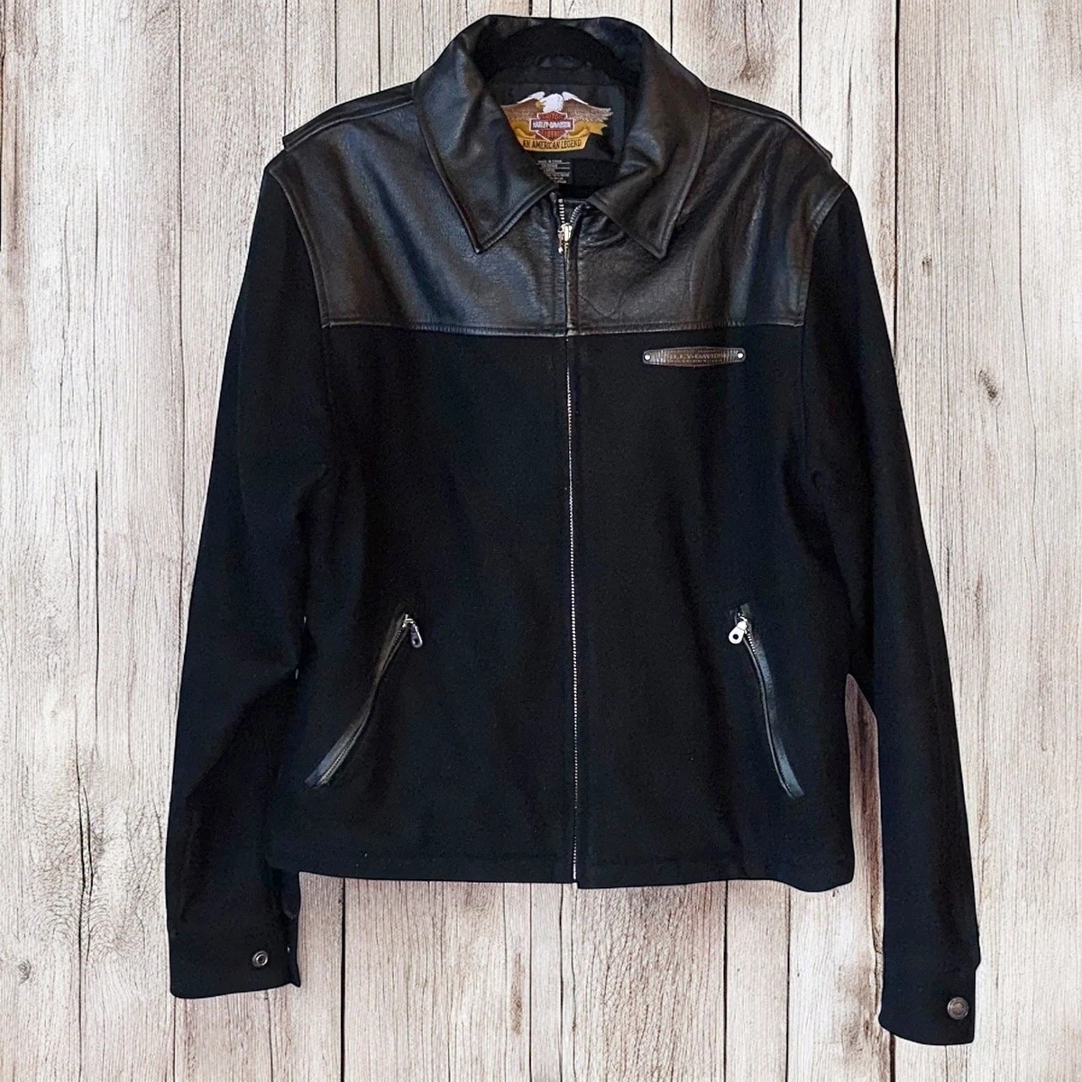 harley davidson leather racing jacket products for sale | eBay