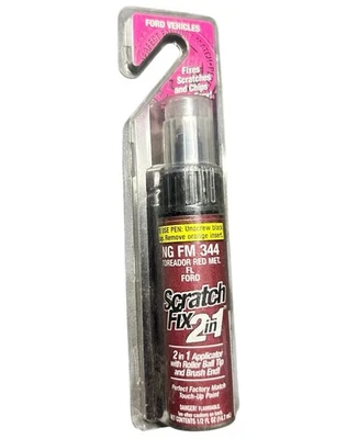 NEW Duplicolor 2in1 Touch Up Paint Scratch Fix FM 344 Ford Toreador Red Metallic - Image 1 of 2