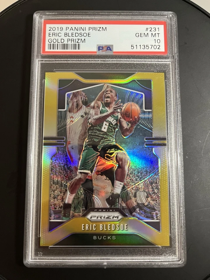Panini Prizm Eric Bledsoe Gold 2019-20/10 PSA 10 Bucks Foto 1 de 2