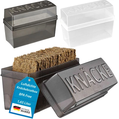 Knäckebrot Dosen 2er Set Knäckebrotdose Knäckebrotbox Deckel Aufbewahrungsdosen - Bild 1 von 4