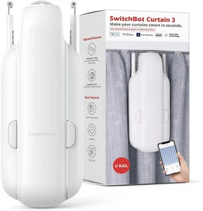 SWITCHBOT Tenda 3 U Rail Smart Curtain System Opener Telecomando Bluetooth - Foto 1 di 13