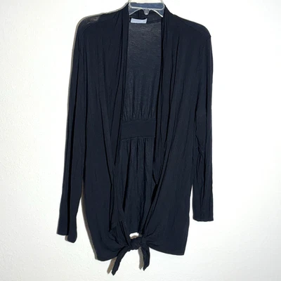 Вязаная куртка женская XL черная легкая с длинным рукавом открытая спереди Jillian&Nicole - Изображение 1 из 4