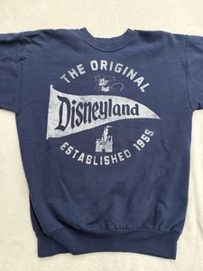 Disney Parks Sweatshirt Adult Small Blue Original Disneyland Crewneck Est. 1955 - Picture 1 of 5