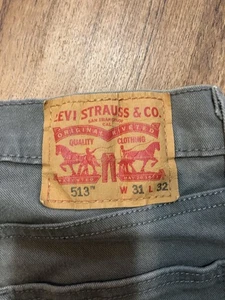 Mens 31 X 32 Levi’s Strauss & Co 513 Jeans Gray Pre Owned - Picture 1 of 3