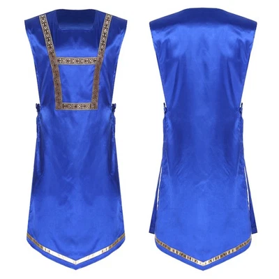 Mens Tank Top Shirt Tunic Trim Robe Preachers Tops Chic Dance Lyrical Praise - Image 1 of 4