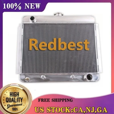 3Row Aluminum Radiator For 1962-1967 Chevrolet Chevy II Nova SS V8 15.16"x22.36" - Image 1 of 4